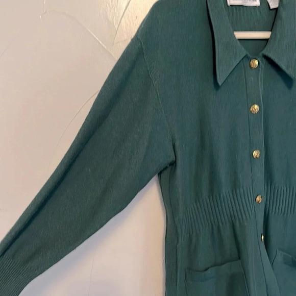 Sonia Rykiel Green Wool Long Cardigan GVC L - Picture 4 of 7